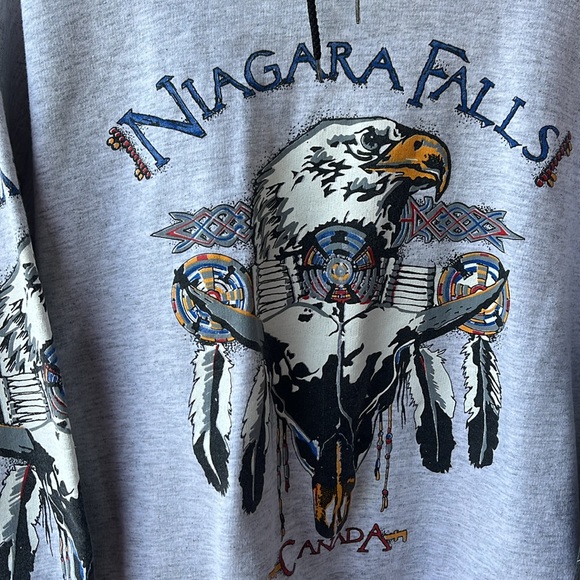 Vintage Niagara Falls Eagle Hoodie / AOP / 90s / Large - Picture 4 of 6
